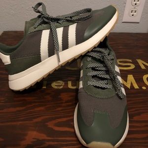Green adidas shoes